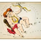 FROM URANIA'S MIRROR - gemini ASTRONOMY 1825 POSTER 20x30 STARS vintage