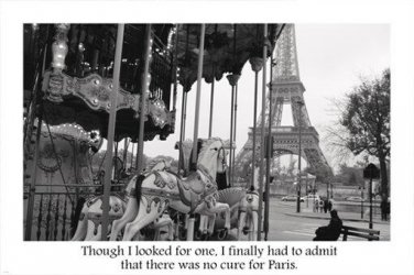 BEAUTIFUL PARIS NOSTALGIA Carousel & Quote Poster 20x30 Eiffel Tower