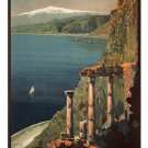 Taormina VINTAGE TRAVEL POSTER Mario Borgoni Italy 1927 20x30 SENSATIONAL!