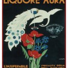 Liquor Aura VINTAGE AD POSTER Bruno Angoletta ITALY Prized 20x30 collectors
