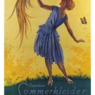 ADORABLE SUMMER DRESSES Poster Austria 1928 20x30 Exotic Bird Butterfly