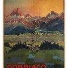DOBBIACO DOLOMITI vintage ad poster PIO SOLERO italy 1928 20x30 prized - QY1