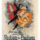 WINTER 1894-1895 vintage ad poster JULES CHERET FRANCE 1894 20x30 PARTY
