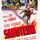 SABOTEUR movie poster HITCHCOCK with PRISCILLA LANE robert cummings 20x30