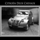 CLASSIC CAR CITROEN DEUX CHEVEAUX poster beautiful lighting b/w 20x30