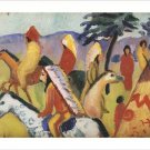 RIDING WITH INDIANS, TENTS august macke VINTAGE art poster MODERN ART 20x30 RIDING WITH INDIANS, TENTS august macke VINTAGE art poster MODERN ART 20x30