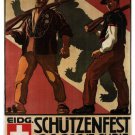 Eidg Schützenfest BERN vintage POSTER Richard SCHAUPP Switzerland 1910 20x30