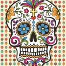 mexican skulls VINTAGE ART POSTER cross flowers DIA DE LOS MUERTOS 20x30 new