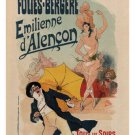 Folies-Bergère VINTAGE AD POSTER E d'Alençon by Jules Chéret France 20x30 HOT