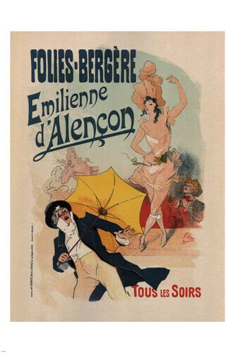 Folies-Berg&Atilde;&uml;re VINTAGE AD POSTER E d'Alen&Atilde;&sect;on by Jules Ch&Atilde;&copy;ret France 20x30 HOT