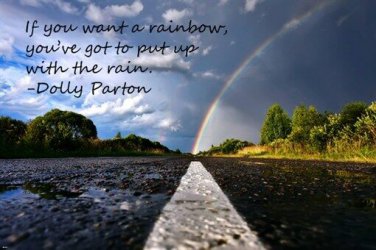 RAINBOW &  highway INSPIRATIONAL Dolly Parton quote POSTER 20x30 HOT new!