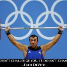 lifting heavy weight OLYMPIC GLORY 20x30 motivational poster about change