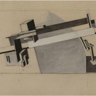 lazar el lissitzky - proun STUDY THE BRIDGE vintage design poster 20x30 RARE