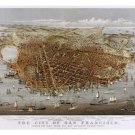 THE CITY OF SAN FRANSISCO panorama by CURRIER & IVES scenic poster 20x30