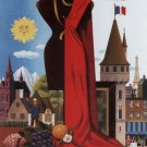 fly TWA France vintage travel poster USA 1950 20x30 memorabilia PRIZED new