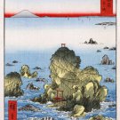 HIROSHIGE futamigaura in ise province FINE ARTS POSTER 1858 20x30 japanese