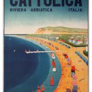 Cattolica VINTAGE TRAVEL POSTER Gogliardo Ossani 1939 Italian Riviera 20x30