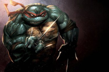 TEENAGE MUTATNT NINJA TURTLE poster MUSCLES SHARP CLAWS bandit mask 20x30