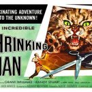the INCREDIBLE shrinking MAN movie POSTER guy  vs. cat SUSPENSE hot 20x30