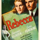 LAURENCE OLIVIER JOAN FONTAINE movie poster REBECCA psycho THRILLER 20x30