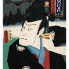 JAPANESE fine art print poster 20x30 WARRIOR SWORD pagoda clouds TOP NOTCH! JAPANESE fine art print poster 20x30 WARRIOR SWORD pagoda clouds TOP NOTCH!