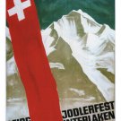 Eidg Jodlerfest Interlaken POSTER Alex Diggelmann Switzerland 1933 20x30