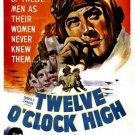 1949 TWELVE O'CLOCK HIGH movie poster GREGORY PECK action drama drugs 20x30