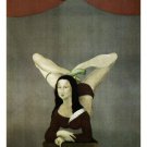CIRCUS POSTER Mona Lisa Stretching yoga pose POLAND 1970 20x30 pop art