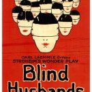 BLIND husbands movie POSTER directed by E VON STROHEIM 1919 20x30 very rare