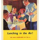 LUNCHING IN THE AIR vintage travel poster IMPERIAL AIRWAYS 20x30 classy