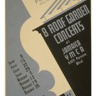 Roof garden concert VINTAGE POSTER 1941 20x30 violin outline WPA PROJECT