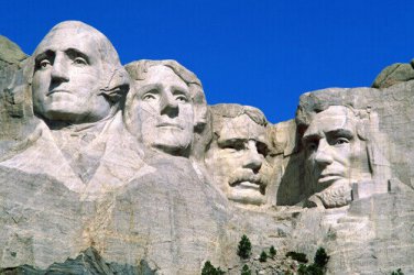 MT. RUSHMORE, SD poster PRESIDENTIAL PORTRAITS in stone US MEMORIAL 20x30