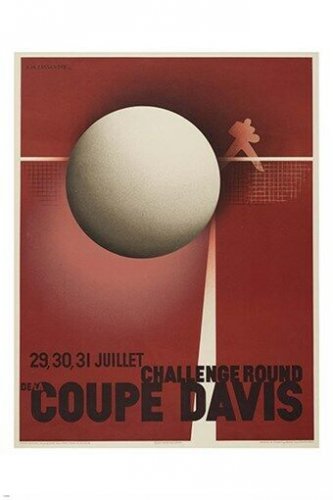 coupe davis TENNIS CHALLENGE ROUND tournament VINTAGE AD POSTER sports 20x30
