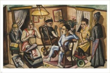 1922 MAX BECKMANN before the masked ball VINTAGE art poster 20x30 MODERN