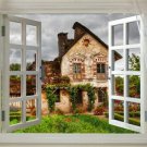 WINDOW ONTO OLD ENGLISH COUNTRY HOUSE 20x30 scenic poster COLLECTORS classic