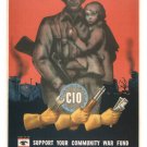 CIO community war fund VINTAGE WAR POSTER UNITED STATES 20x30 highly prized