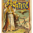 vintage ad poster ACATENE METROPOLE BICYCLE rare prized STYLE 20x30 FRENCH