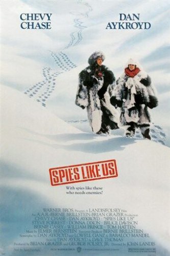 COMEDY TEAM CHASE & AYKROYD spies like us MOVIE POSTER '85 screwballs 20x30