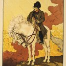 1894 NAPOLEON BONAPARTE IN UNIFORM POSTER white horse long mane 20x30