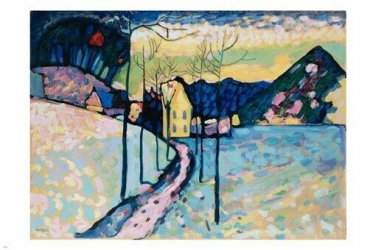 v. KANDINSKY winter LANDSCAPE fine art POSTER 20x30 abstract EXPRESSIONISM