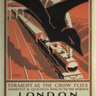 SCOTLAND-STRAIGHT AS THE CROW FLIES vintage ad poster N HOWARD uk 1924 20x30
