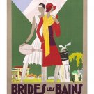 BRIDES LES BAINS french train travel poster COLORFUL COLLECTORS STYLE 24X35