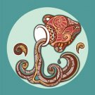 aquarius astrology art poster 20x30 ORIGINAL COLORFUL SYMBOLIC CLASSIC rare