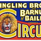 ringling brothers barnum & bailey CIRCUS poster ROARING LION MANE 20x30