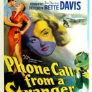 BETTE DAVIS shelly winters PHONE CALL FROM A STRANGER movie poster 20x30 HOT