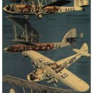 Imperial Airways VINTAGE TRAVEL POSTER United Kingdom 1937 20x30 HOT rare