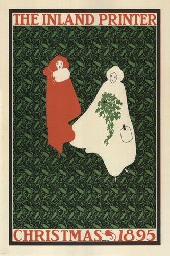 the INLAND PRINTER vintage ad poster WILLIAM H. BRADLEY USA 1895 20x30 hot