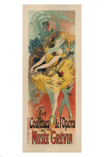 BACKSTAGE at the OPERA vintage poster Mus&Atilde;&copy;e Gr&Atilde;&copy;vin J Ch&Atilde;&copy;ret France 20x30 hot