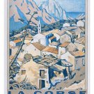 corsica by train - la corse FRENCH TOURISM POSTER scenic village 20x30 RARE