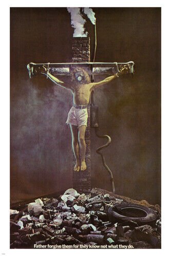 FATHER FORGIVE THEM for they know not what they do POSTER USA 1970 20x30